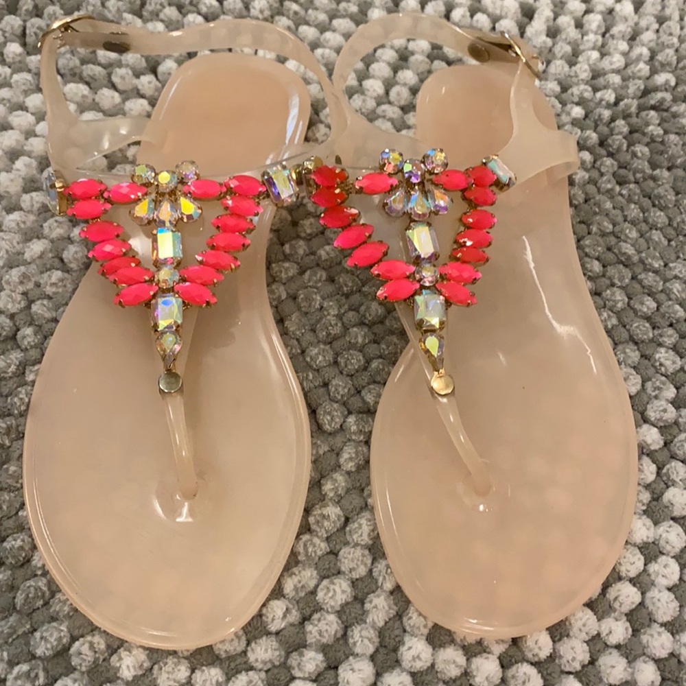 Miss KG Rhinestone jelly sandals